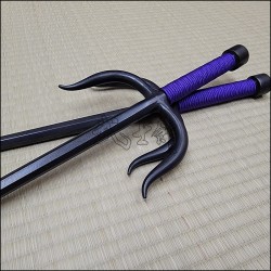 Sai 1 - 1/2" Super Thin Natural finish with purple cord